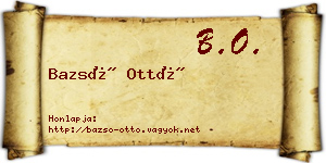 Bazsó Ottó névjegykártya